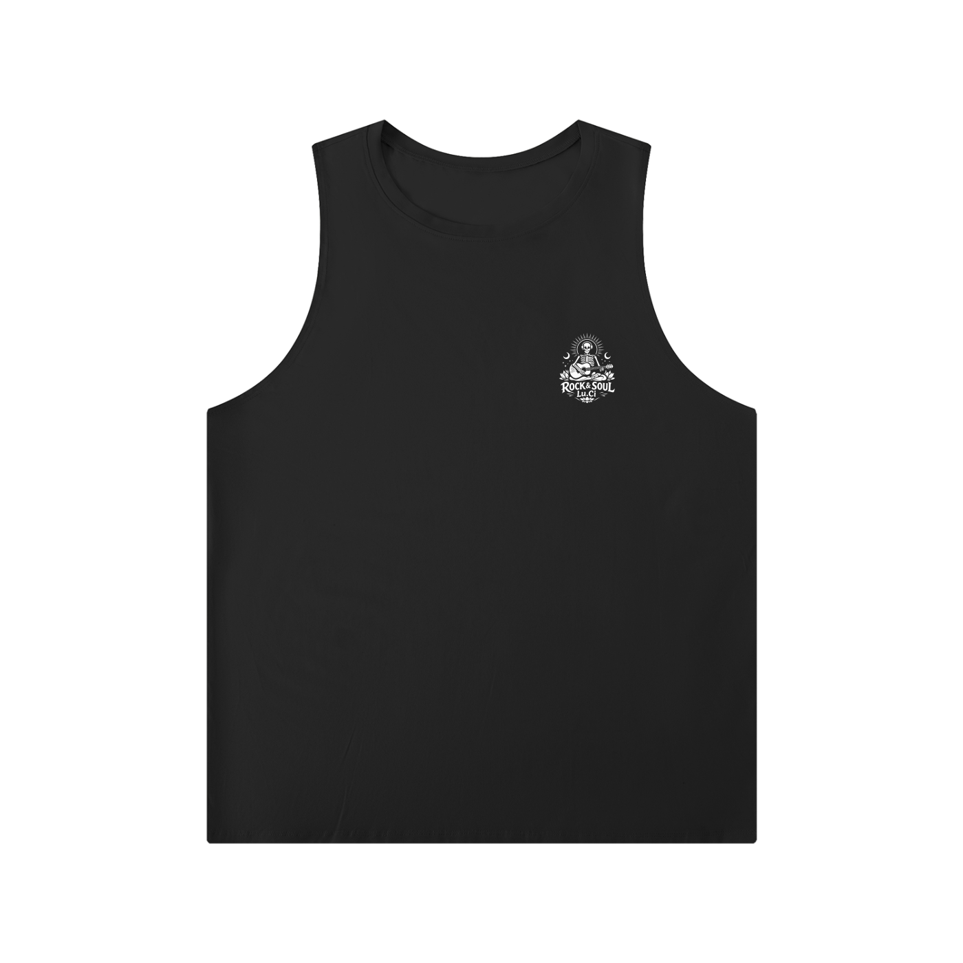 Rock & Soul by Lu.Ci Men's Solid Color Crewneck Tank Top